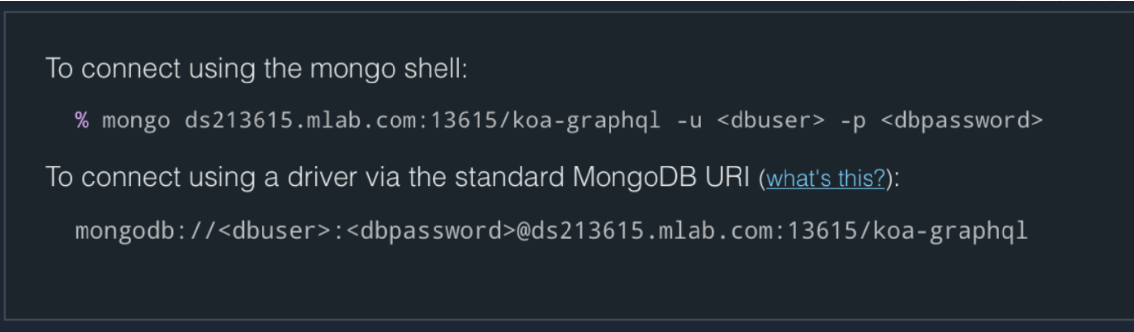 mongo shell connect